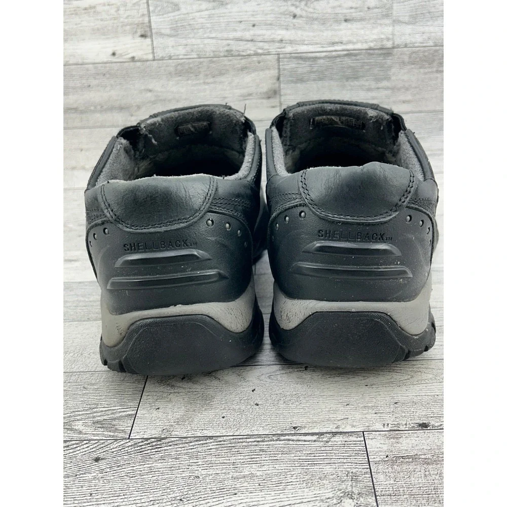 Keen Brixen Low Men 9.5 Black Leather Waterproof Insulated Slip On Shoes 1002268